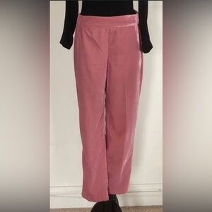 J Crew Pink velvet pants